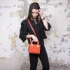 CHRISTIAN DIOR 'Lady Dior' Mini Bag in Coral Tweed and leather