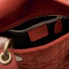 CHRISTIAN DIOR 'Lady Dior' Mini Bag in Coral Tweed and leather