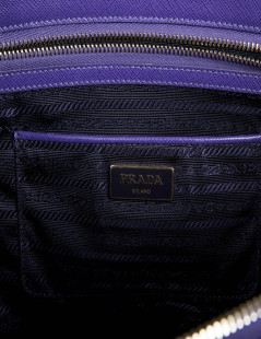 Sac PRADA "Galleria" en cuir Saffiano violet