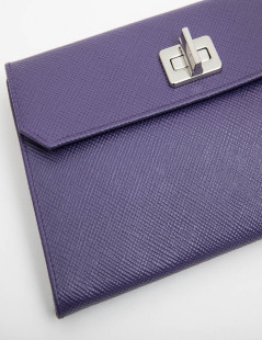 PRADA clutch in purple saffiano leather