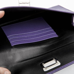 Pochette PRADA en cuir Saffiano violet