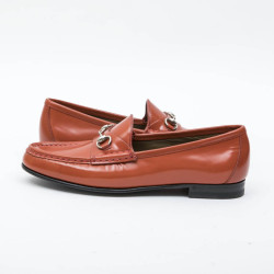 Mocassins T 36.5 GUCCI cuir corail