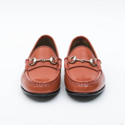 Mocassins T 36.5 GUCCI cuir corail