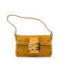 Sac baguette FENDI perlé ocre jaune