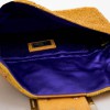 Sac baguette FENDI perlé ocre jaune