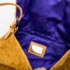 Sac baguette FENDI perlé ocre jaune