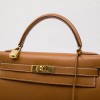 HERMES kelly 32 bag sellier in gold epsom leather