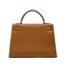 HERMES kelly 32 bag sellier in gold epsom leather