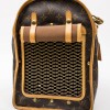  LOUIS VUITTON T 40 dog bag carrier in brown monogram canvas