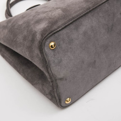 Sac PRADA en daim gris perle