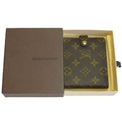 Couverture bloc note LOUIS VUITTON en toile monogram marron