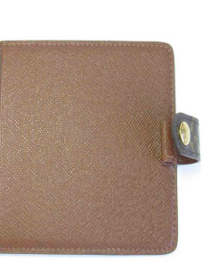 Couverture bloc note LOUIS VUITTON en toile monogram marron