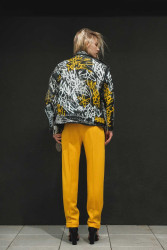 Veste PerfectoMadame L Vintage Graffitti jaune