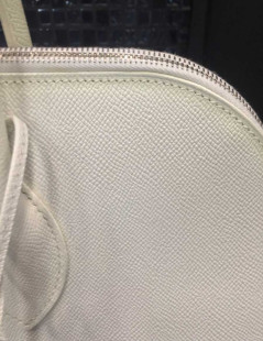 Big bag white epsom leather HERMES bolide