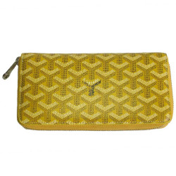 Compagnon GOYARD Matignon en toile et cuir monogram jaune