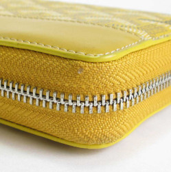 Compagnon GOYARD Matignon en toile et cuir monogram jaune