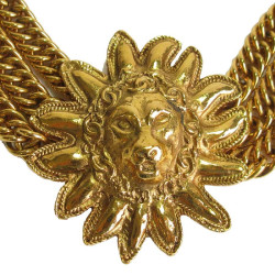 Collier ras de cou CHANEL tête de Lion Vintage