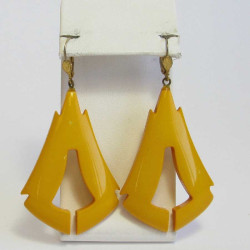 ISADORA vintage yellow pierced earrings