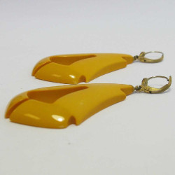 ISADORA vintage yellow pierced earrings