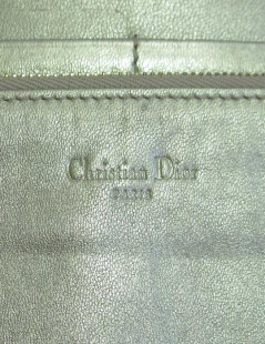 CHRISTIAN DIOR wallet in gold monogram leather