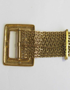 CHANEL 9 chains belt in gilt metal