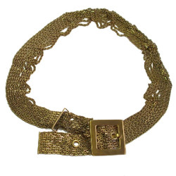 CHANEL 9 chains belt in gilt metal