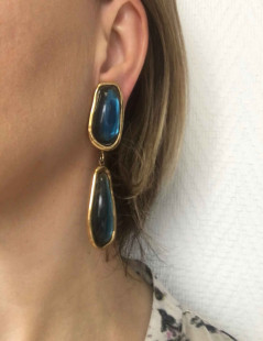 Boucles d'oreille JACQUES FATH pendantes