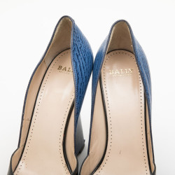 Escarpins T39 BALLY cuir bicolore bleu et noir