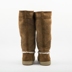 Bottes T 40  CHANEL en peau retournée camel