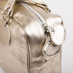 COURREGES bag in golden smooth lambskin leather