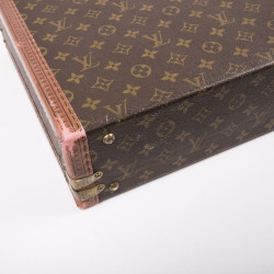 LOUIS VUITTON 'Président' briefcase in brown monogram canvas and leather