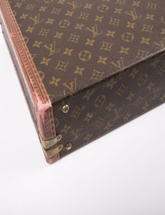 LOUIS VUITTON 'Président' briefcase in brown monogram canvas and leather