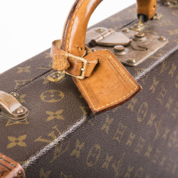 LOUIS VUITTON 'Président' briefcase in brown monogram canvas and leather