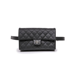 Pochette banane CHANEL cuir grainé noir