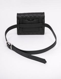 Pochette banane CHANEL cuir grainé noir