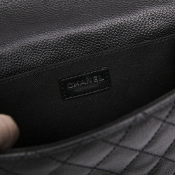 Pochette banane CHANEL cuir grainé noir