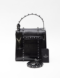 Sac VALENTINO en cuir vieilli noir