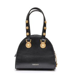 VERSACE 'Tribute' bowling bag in black calfskin leather