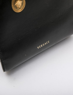 VERSACE 'Tribute' bowling bag in black calfskin leather