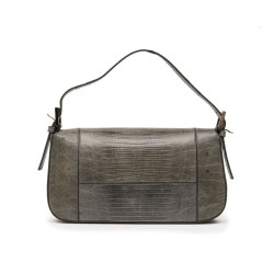 Sac Baguette FENDI lezard vert 