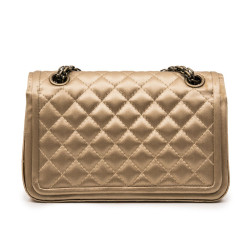 Sac CHANEL "Paris-Shanghai" satin duchesse doré