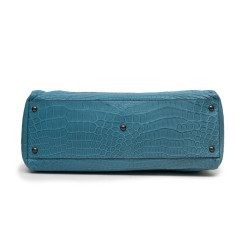 Sac Peekaboo Fendi crocodile bleu turquoise