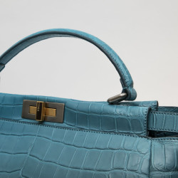 Peekaboo Fendi bleu turquoise