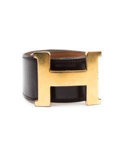 Ceinture HERMES  en cuir box marron Vintage