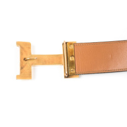 Ceinture HERMES  en cuir box marron Vintage