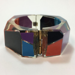 CHANEL Cuff bracelet in multicolored plexiglass