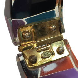 CHANEL Cuff bracelet in multicolored plexiglass