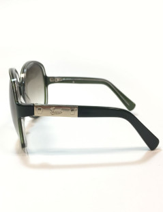 Lunettes de soleil GUCCI oversize en plastique vert