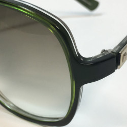 Lunettes de soleil GUCCI oversize en plastique vert