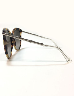 Lunettes de soleil GUCCI branches métal bambou et écaille de tortue